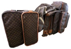 A LARGE SELECTION VINTAGE LOUIS VUITTON CASES, BAGS AND HOLDALLS (a lot) **PLEASE NOTE: THIS AUCTION