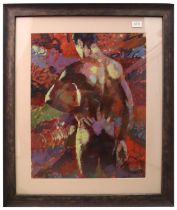 A WATERCOLOUR OF A MALE NUDE 57x43cm framed **PLEASE NOTE: THIS AUCTION IS IN HONG KONG. Please