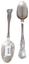 A PAIR SILVER SERVING SPOONS, LONDON 1857, 208 grams **PLEASE NOTE: THIS AUCTION IS IN HONG KONG.