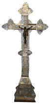 A MOTHER OF PEARL CRUCIFIX LATE 19TH CENTURY 43cm high **PLEASE NOTE: THIS AUCTION IS IN HONG