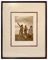 A PHOTOGRAPH PRINT EDWARD CURTIS, THE OATH APSAROKE, 25x18cm framed **PLEASE NOTE: THIS AUCTION IS