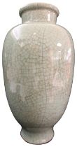 A LARGE CHINESE CELADON CRACKLEGLAZE VASE, 19TH/20TH CENTURY 35cm high **PLEASE NOTE: THIS AUCTION