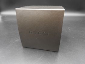 GUCCI STAINLESS STEEL WATCH AND BOX (SMALLER)