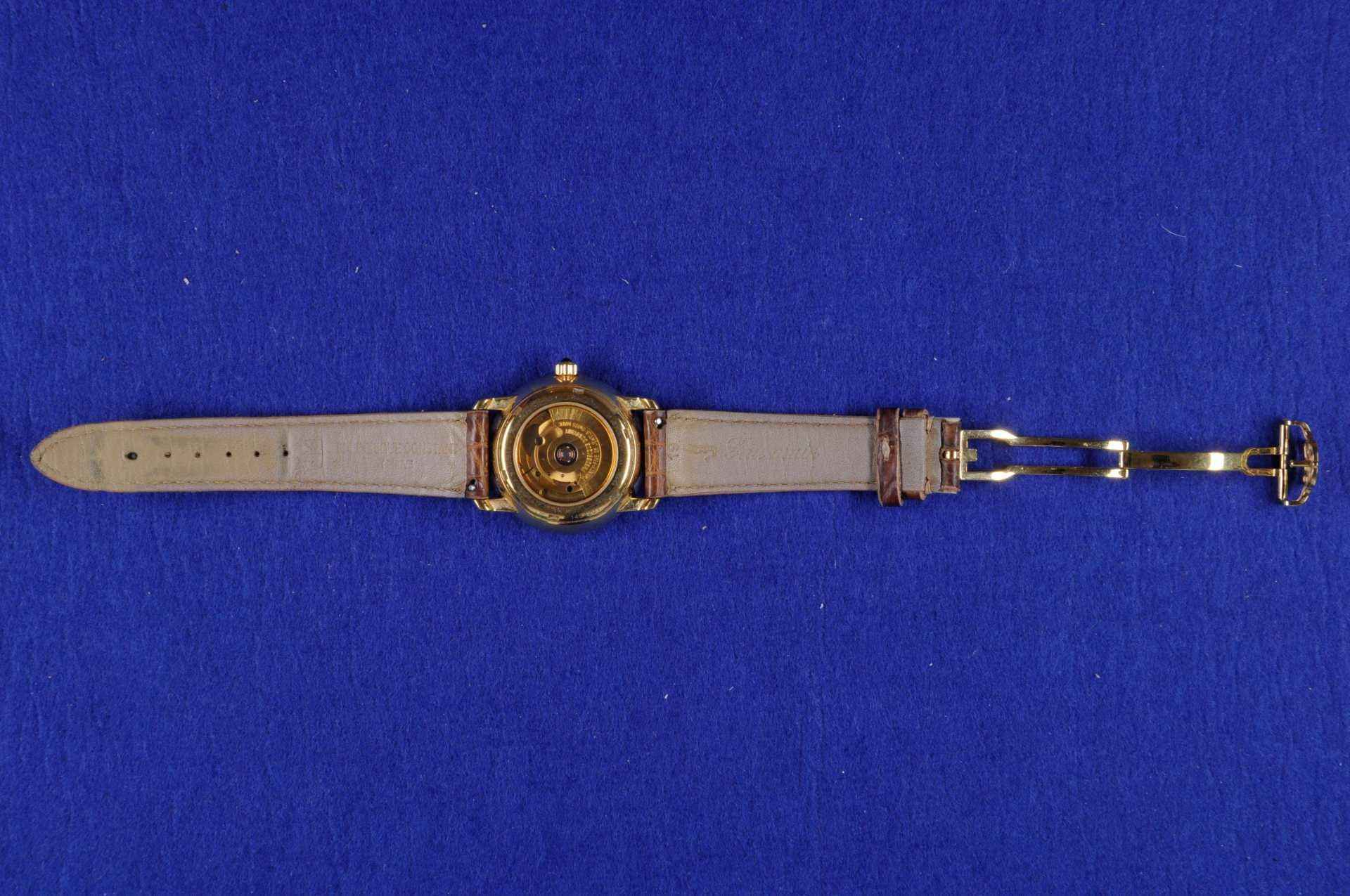 Frederique Constant Double Heart Beat Damen Armbanduhr. Ca. 34mm, Edelstahl vergoldet, Lünette mit D - Bild 2 aus 2