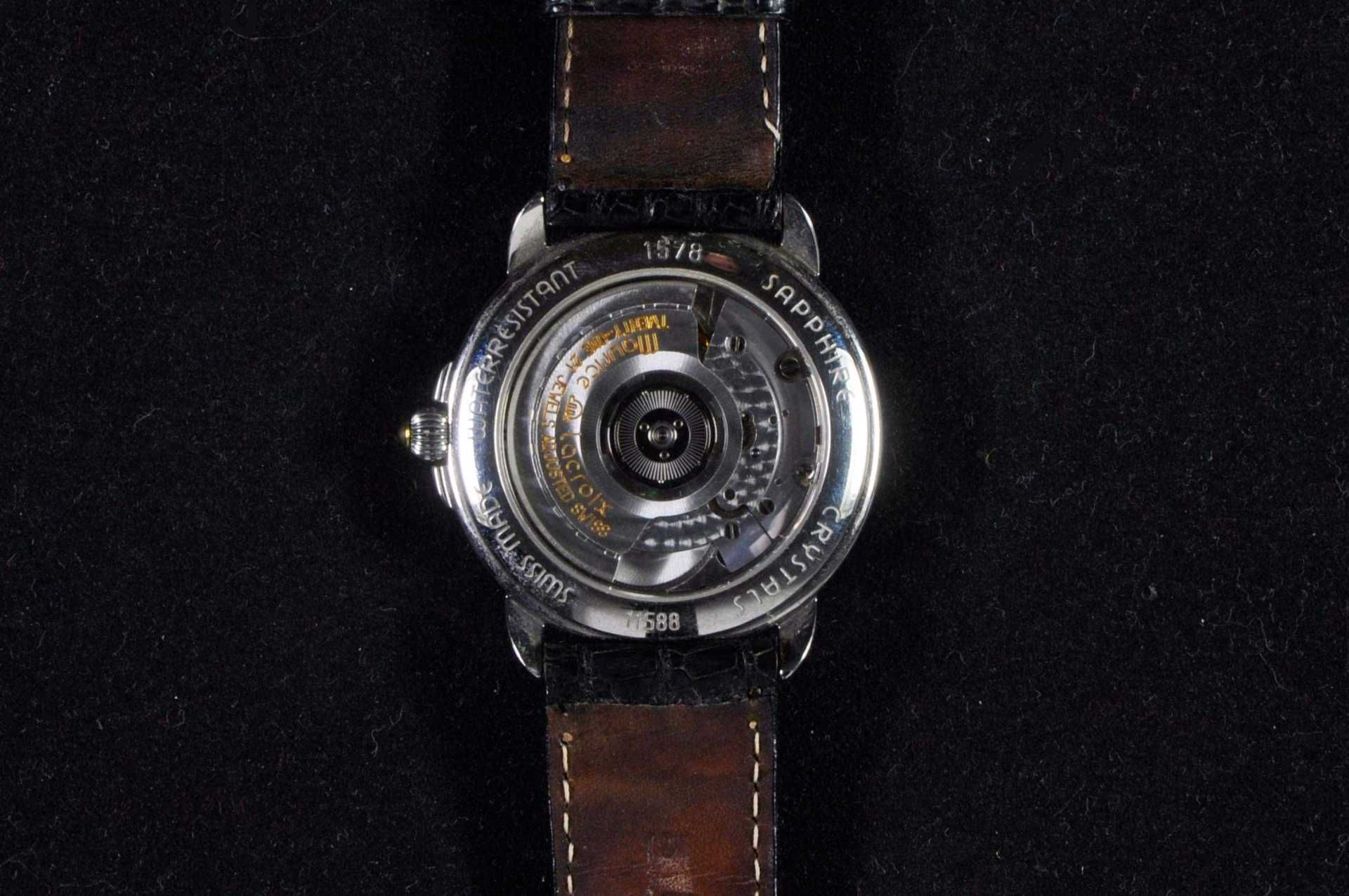 Maurice Lacroix Armbanduhr. Ca. 36mm, Edelstahl/750er Gold, Automatik, dekoriertes Ankerwerk, Kalibe - Bild 5 aus 9