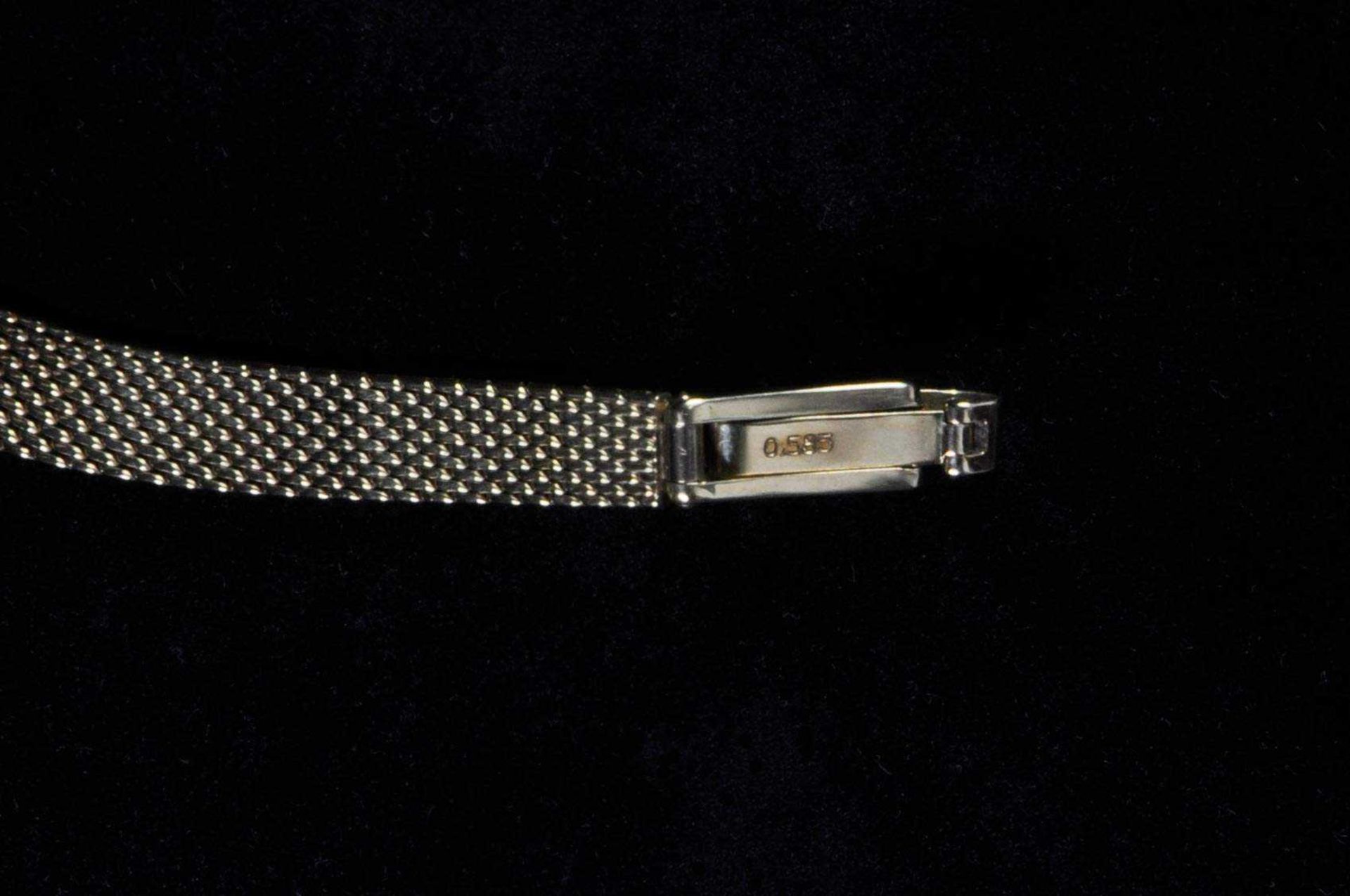 Zentra Disett Damenarmbanduhr. Ca. 17,2mm, 585er Gelbgold, Handaufzug. Länge ca. 18 cm, Gesamtgewich - Bild 7 aus 8