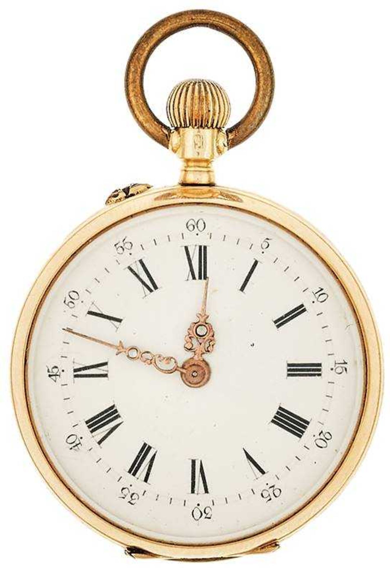 Pocket-watch Kollmar & Jourdan. Ca. 32, 2 mm, about 1880-1890, 585er Gold, gold-painted lever moveme