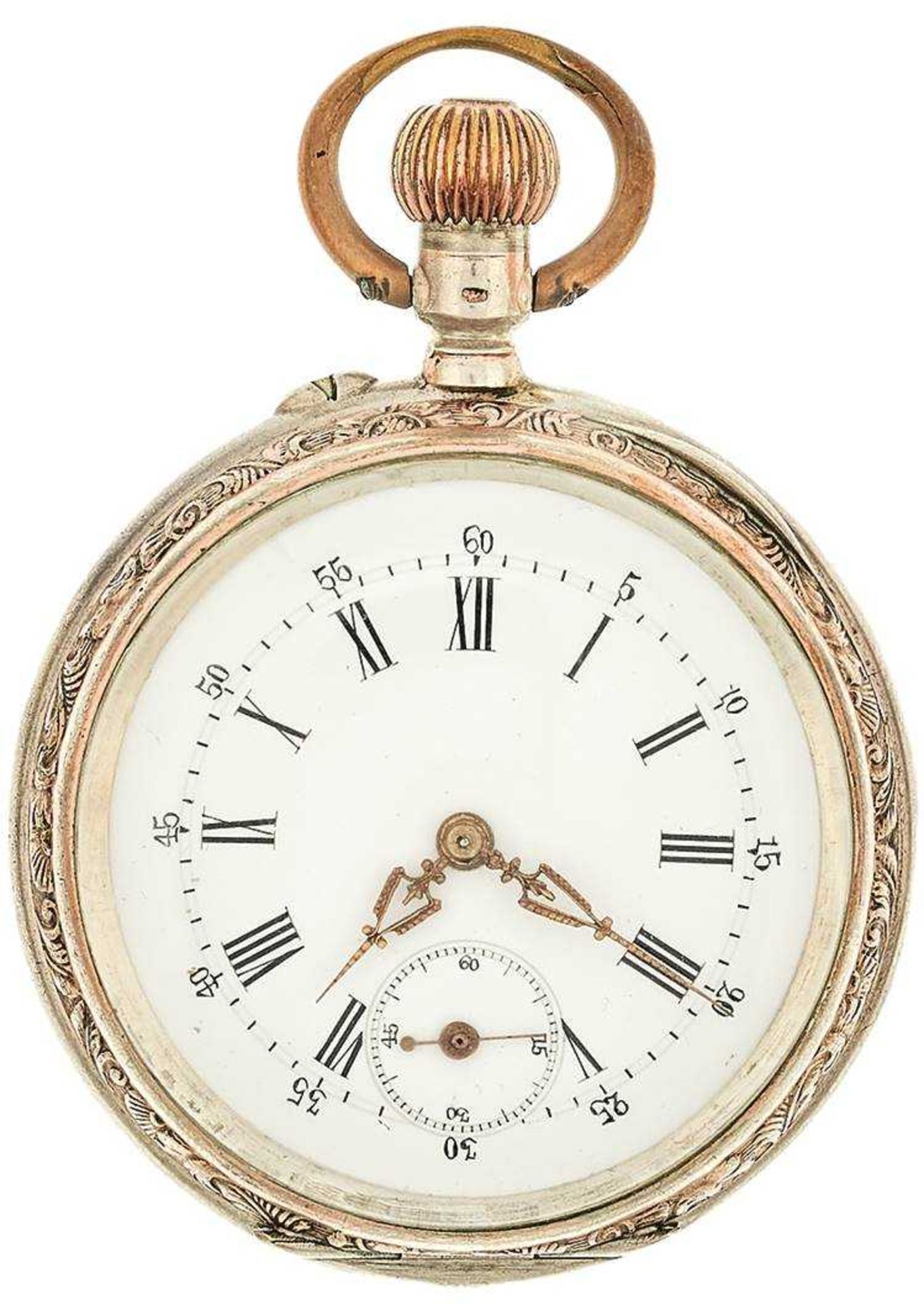 Spring cover pocket-watch \\\minerva\\\. Ca. 45 mm, about 1880-1900, Switzerland, 800er silver with