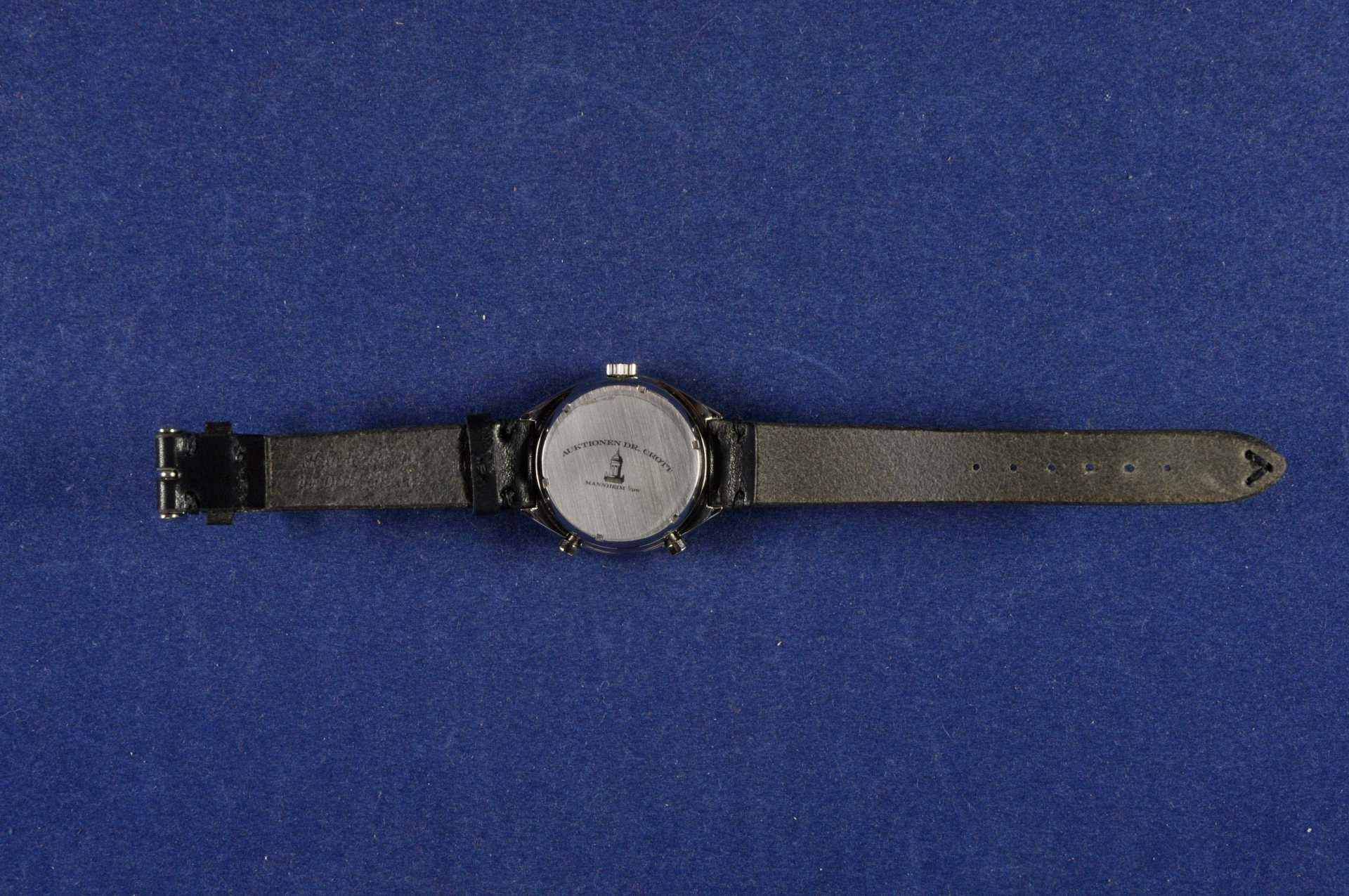 Herren Armband Uhr \Carrera Heuer\ Chronograph. Ca. 38mm, um 1975, Edelstahlgehäuse Nr. 110573,  Ank - Bild 4 aus 6