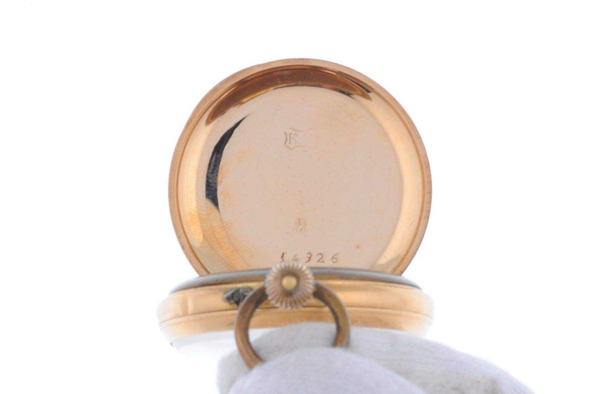 Pocket-watch Kollmar & Jourdan. Ca. 32, 2 mm, about 1880-1890, 585er Gold, gold-painted lever moveme - Image 4 of 5