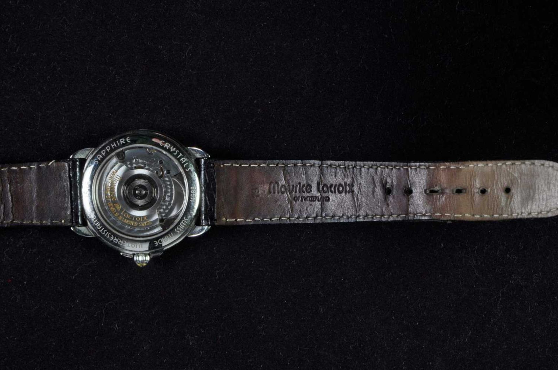 Maurice Lacroix Armbanduhr. Ca. 36mm, Edelstahl/750er Gold, Automatik, dekoriertes Ankerwerk, Kalibe - Bild 6 aus 9