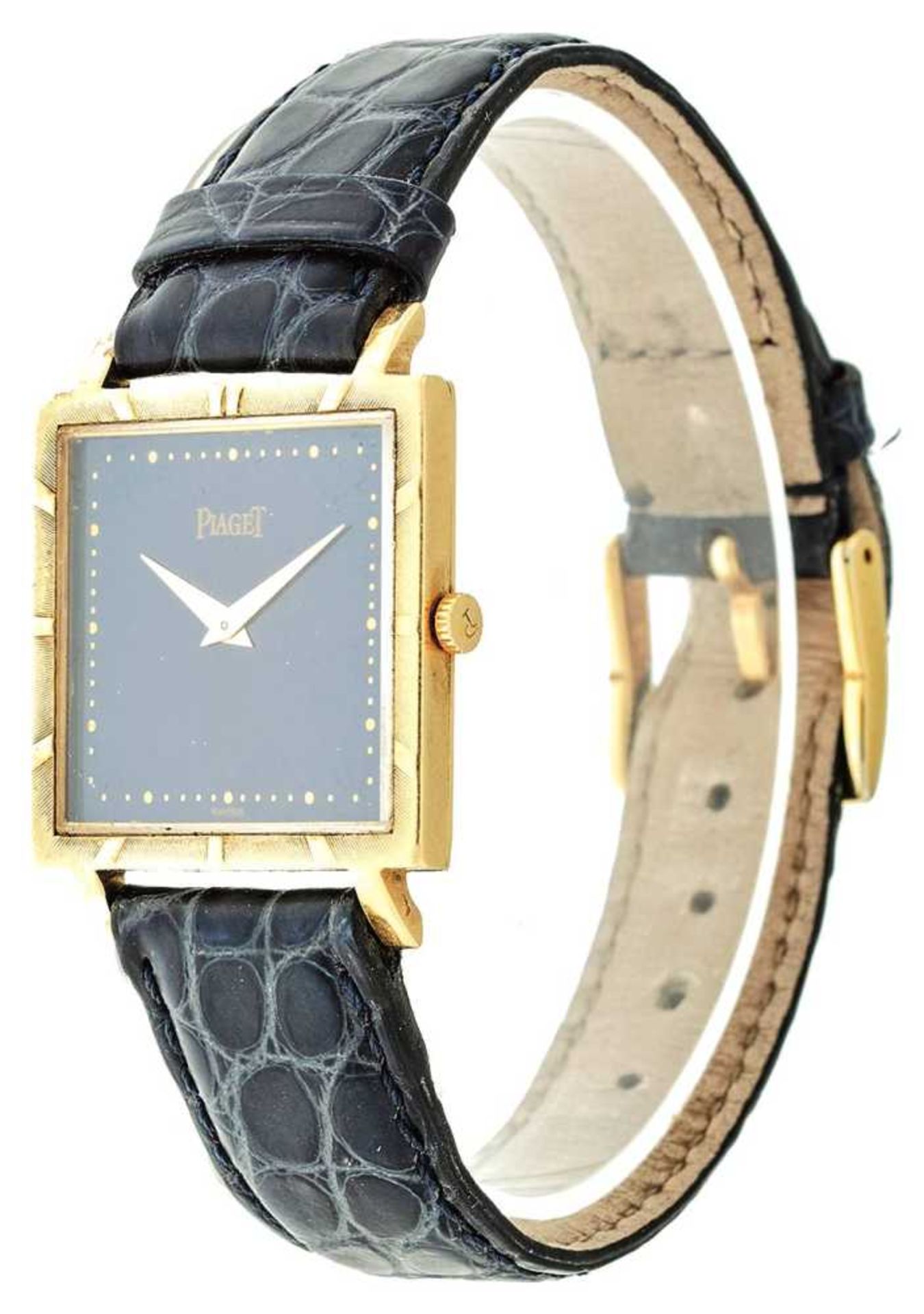 Piaget Protocolle womens watch. About 1960, 585er yellow gold case, Ser. Number: 927 / 82448, Lapis