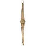 Roamer womens watch. Approximate, 14 mm, 585er yellow gold, manual wind. Champagne-coloured dial wit