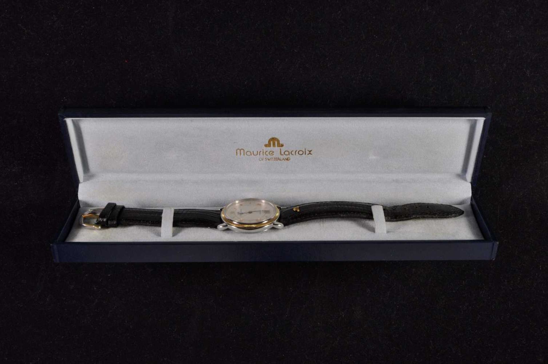 Maurice Lacroix Armbanduhr. Ca. 36mm, Edelstahl/750er Gold, Automatik, dekoriertes Ankerwerk, Kalibe - Bild 7 aus 9