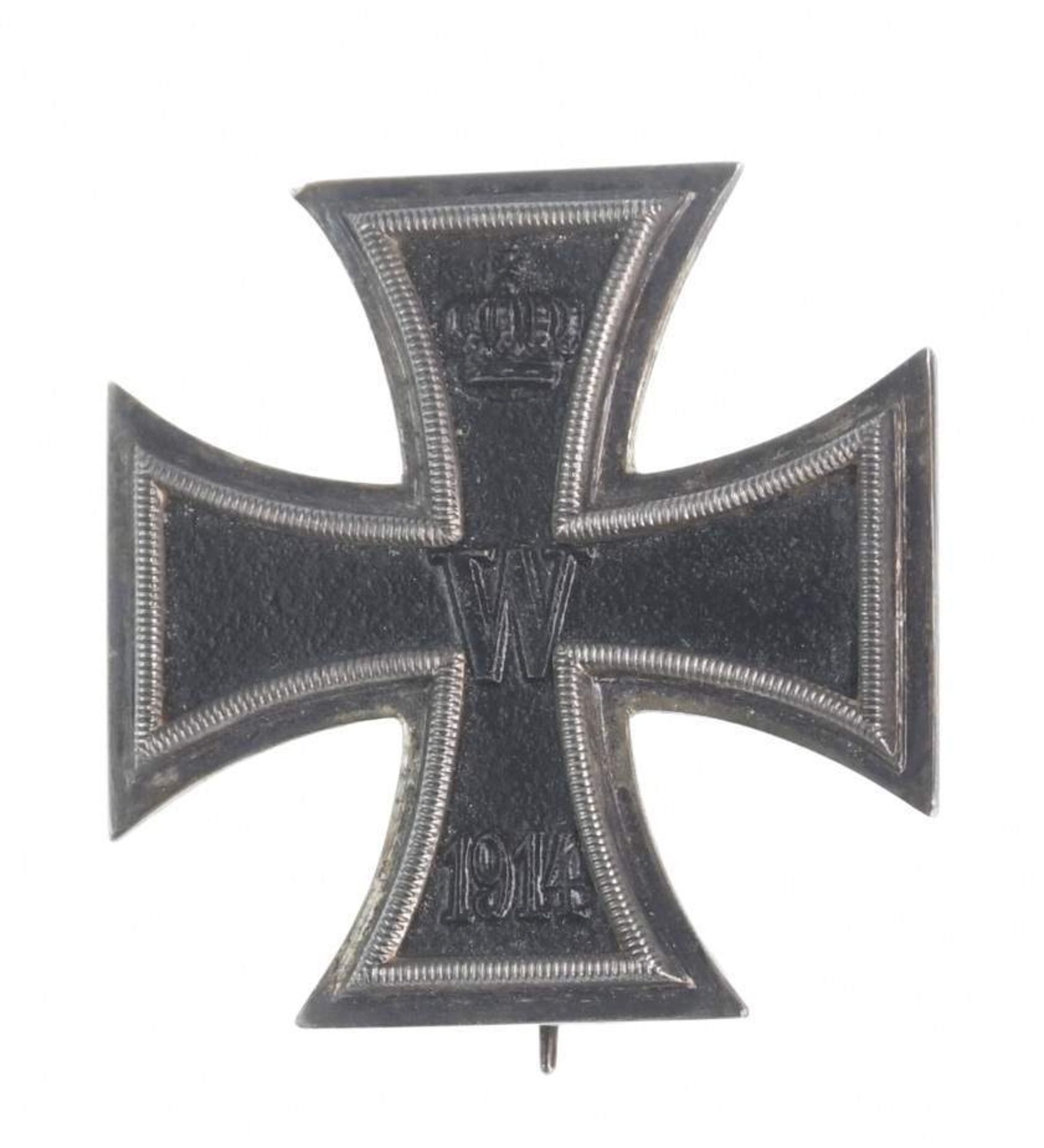Preußen, Eisernes Kreuz 1914, 1. Klasse, flache Form, auf Nadel \S-W\ für die Firma Sy & Wagner Berl