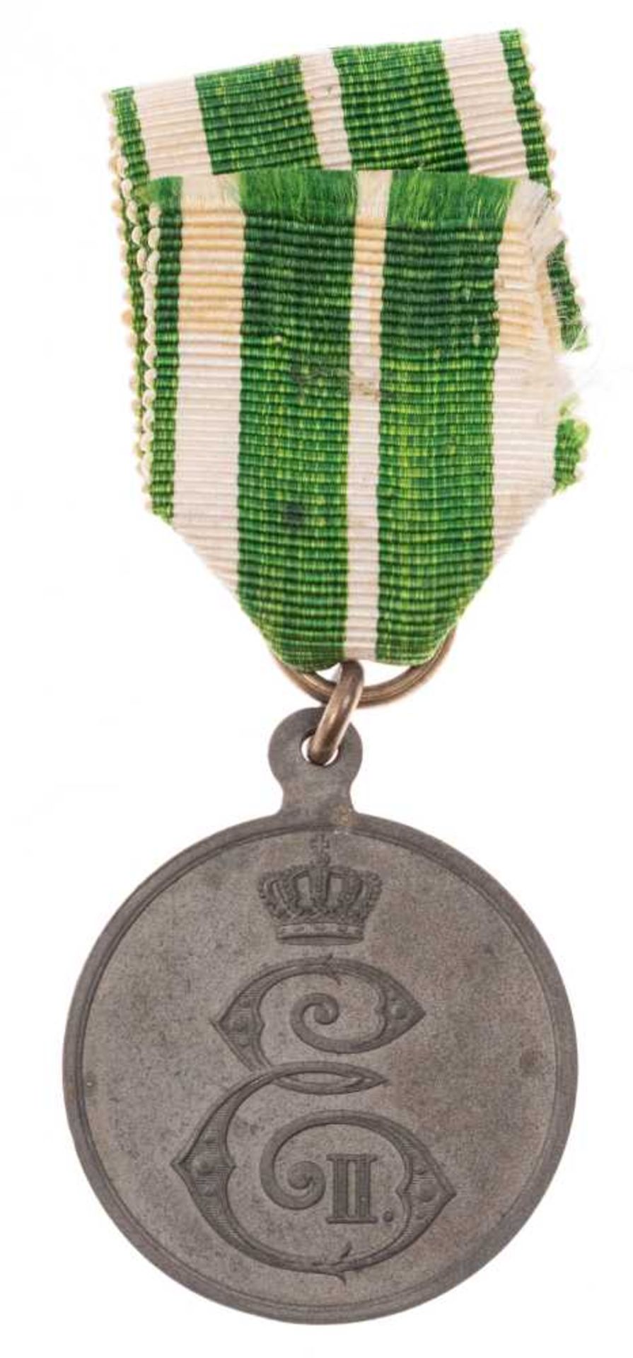 Sachsen-Altenburg, Tapferkeitsmedaille (1918-1919), am Band, OEK 2618/2, Zustand 2. - Bild 2 aus 2