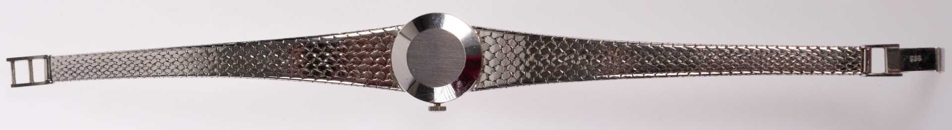 Roamer Damen Armbanduhr. Ca. 17mm, 585er Weißgold, Handaufzug. Silberfarbenes Ziffernblatt mit schwa - Bild 3 aus 3
