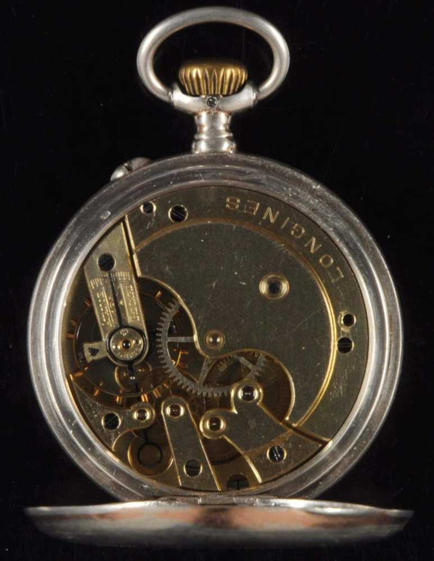Longines \\grand Prix Paris\\ man pocket watch. Ca. 45 mm, with separate second, 1900, 800er silver, - Image 5 of 5