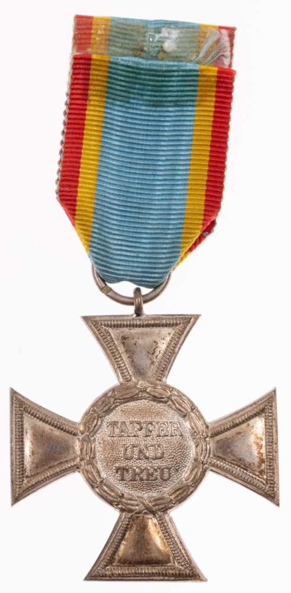 Mecklenburg-Strelitz, Kreuz für Auszeichnung im Kriege 2. Klasse, \TAPFER UND TREU\, am Band für Käm - Bild 2 aus 2
