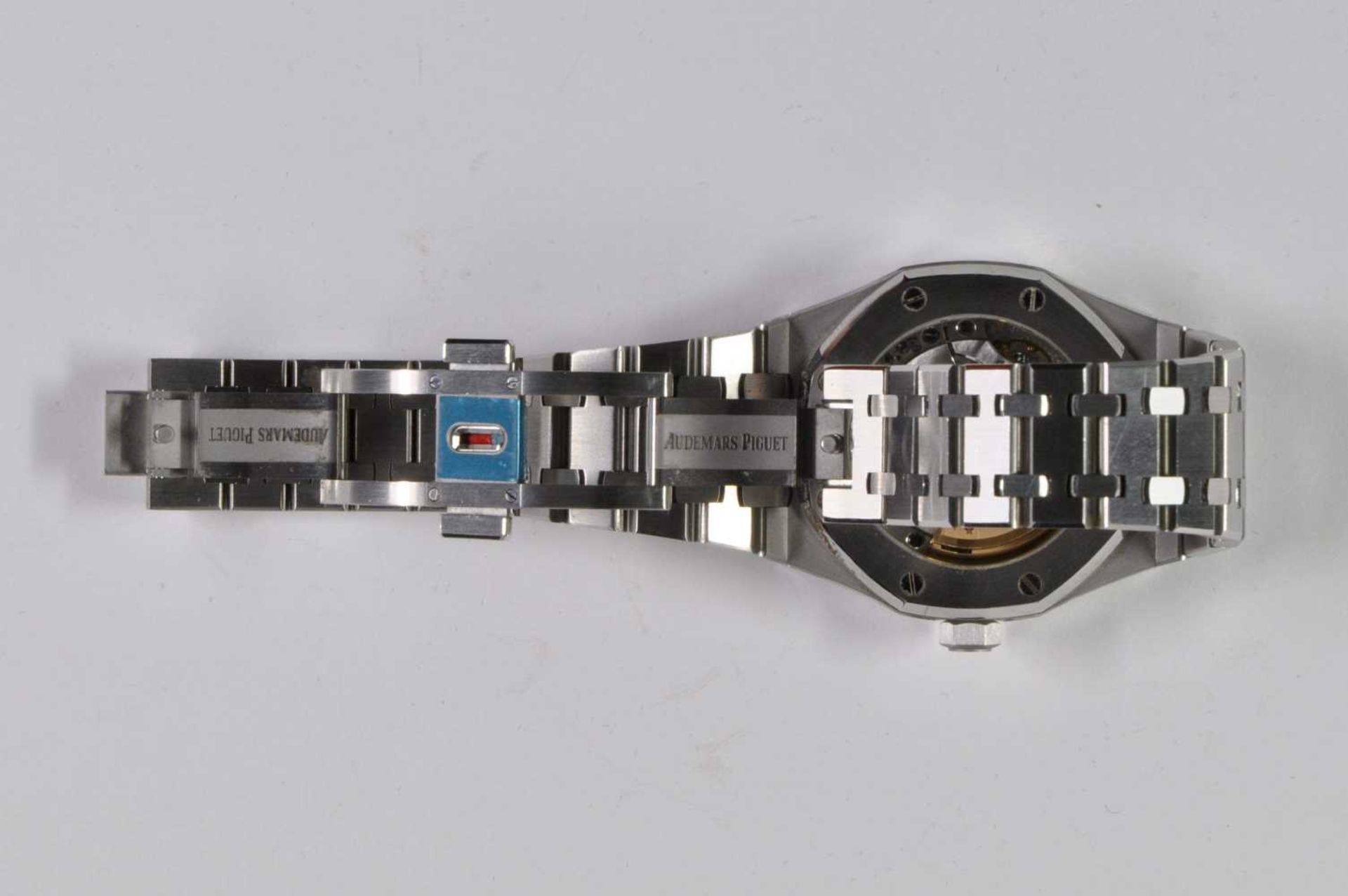 Audemars Piguet Royal Oak Blue Diamond Damen Armbanduhr. Ca. 37mm, Edelstahl Gehäuse besetzt mit 40 - Bild 8 aus 14