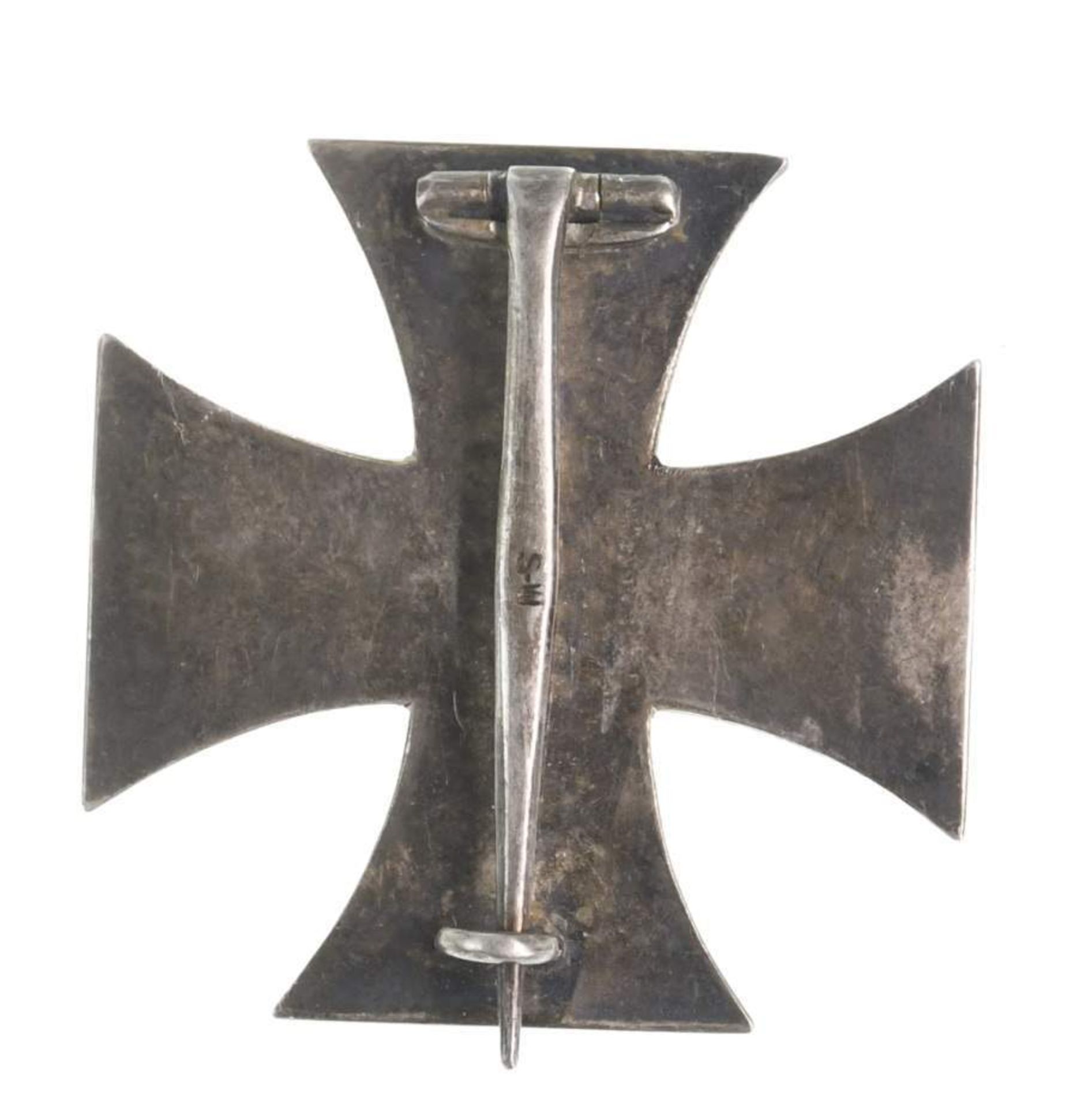 Preußen, Eisernes Kreuz 1914, 1. Klasse, flache Form, auf Nadel \S-W\ für die Firma Sy & Wagner Berl - Bild 2 aus 2