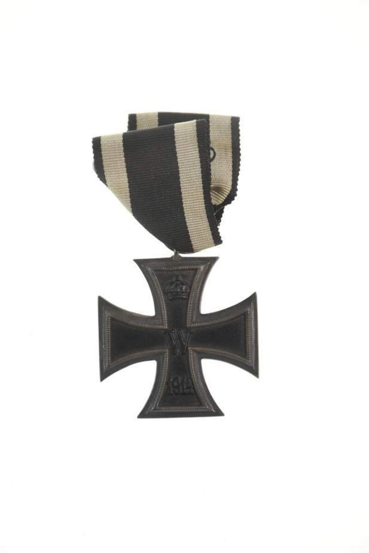 Prussia, Iron Cross 1914, 2. Class, OEK 1909, with ribbon cut, condition 2. - Image 2 of 2