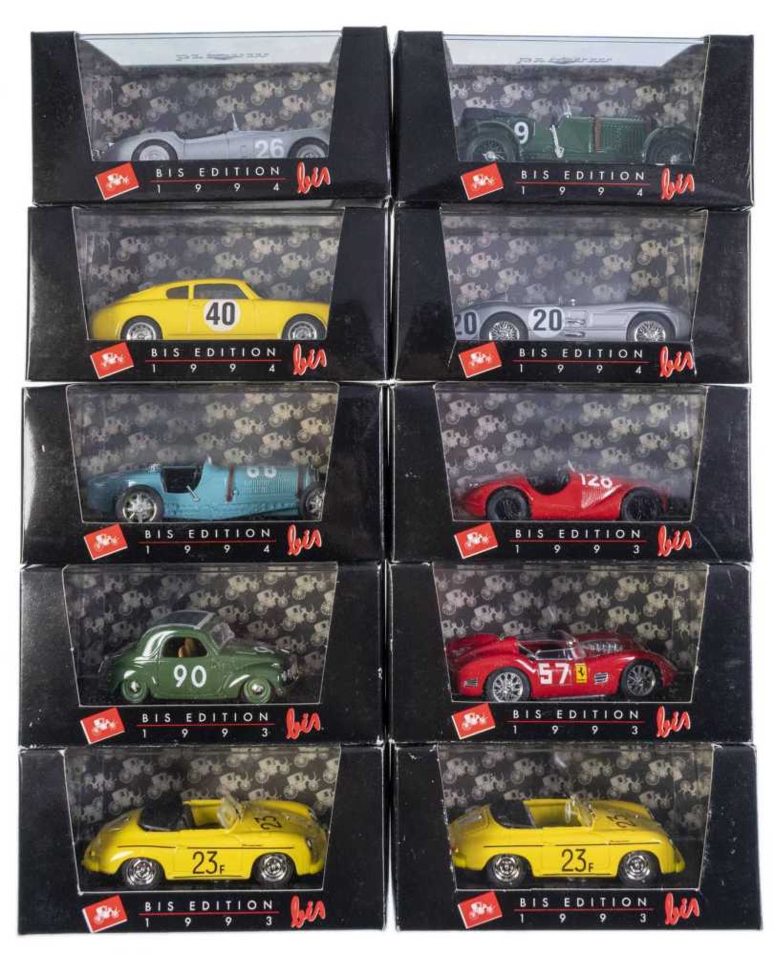 1993-1994, 10 models with jaguar XK 120, Bentley speed Six, Lancia Aurelia, Bugatti type 59 and Our