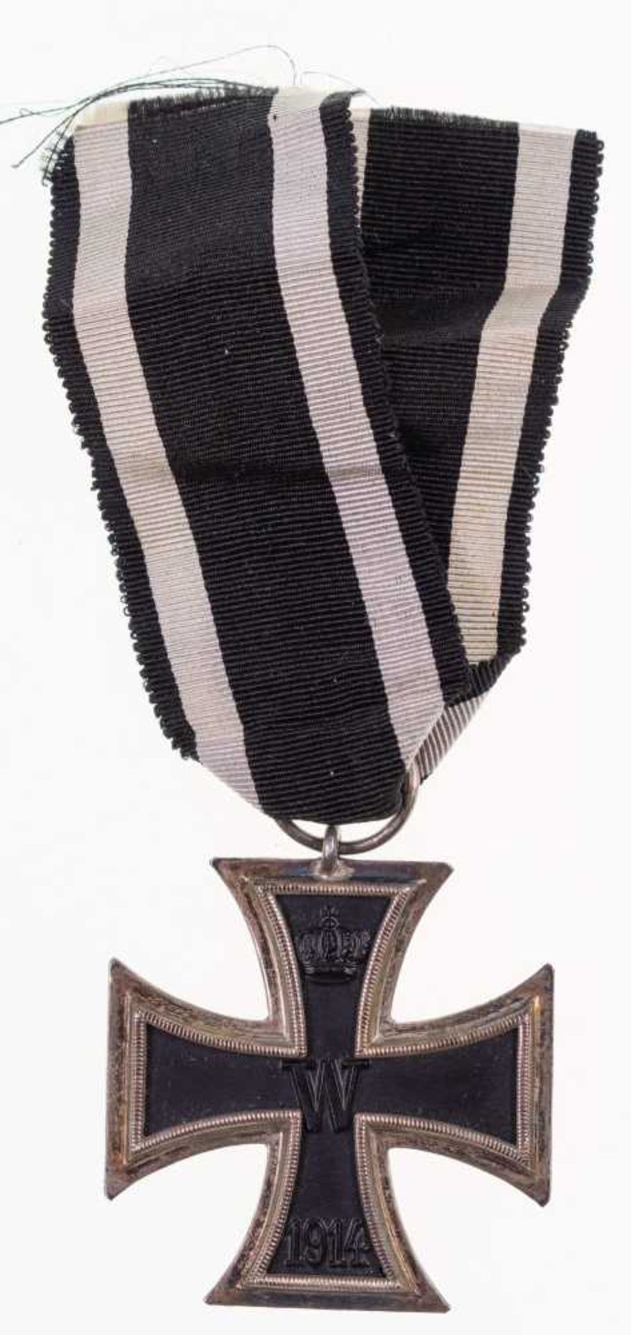 Prussia, Iron Cross 1914, 2. Class, unlesbare counter in the band ring, OEK 1909, with ribbon cut, c