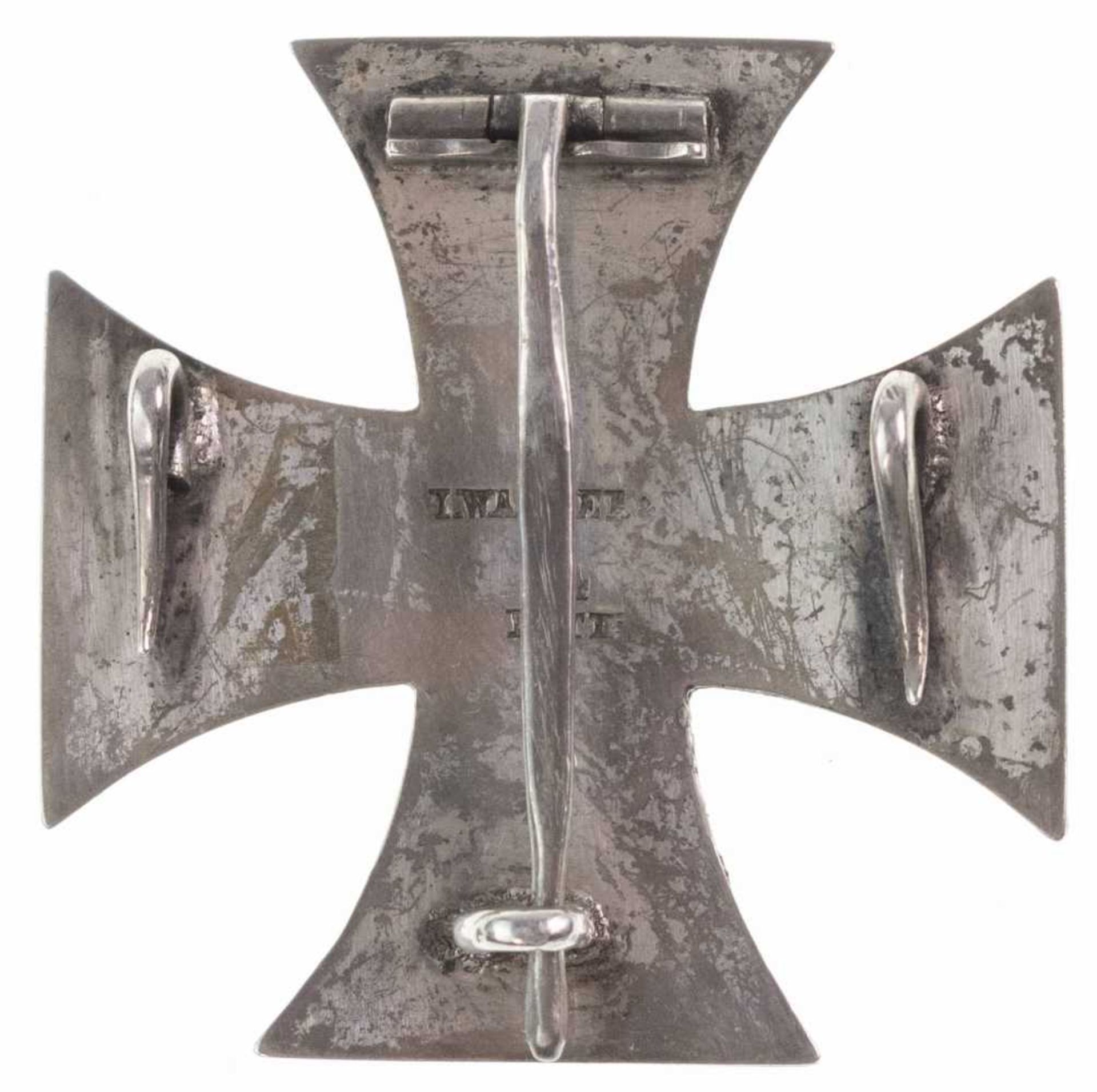 Prussia, Iron Cross 1870 1. Class, slightly arched, magnetic, on the reverse side with manufacturer' - Image 2 of 2