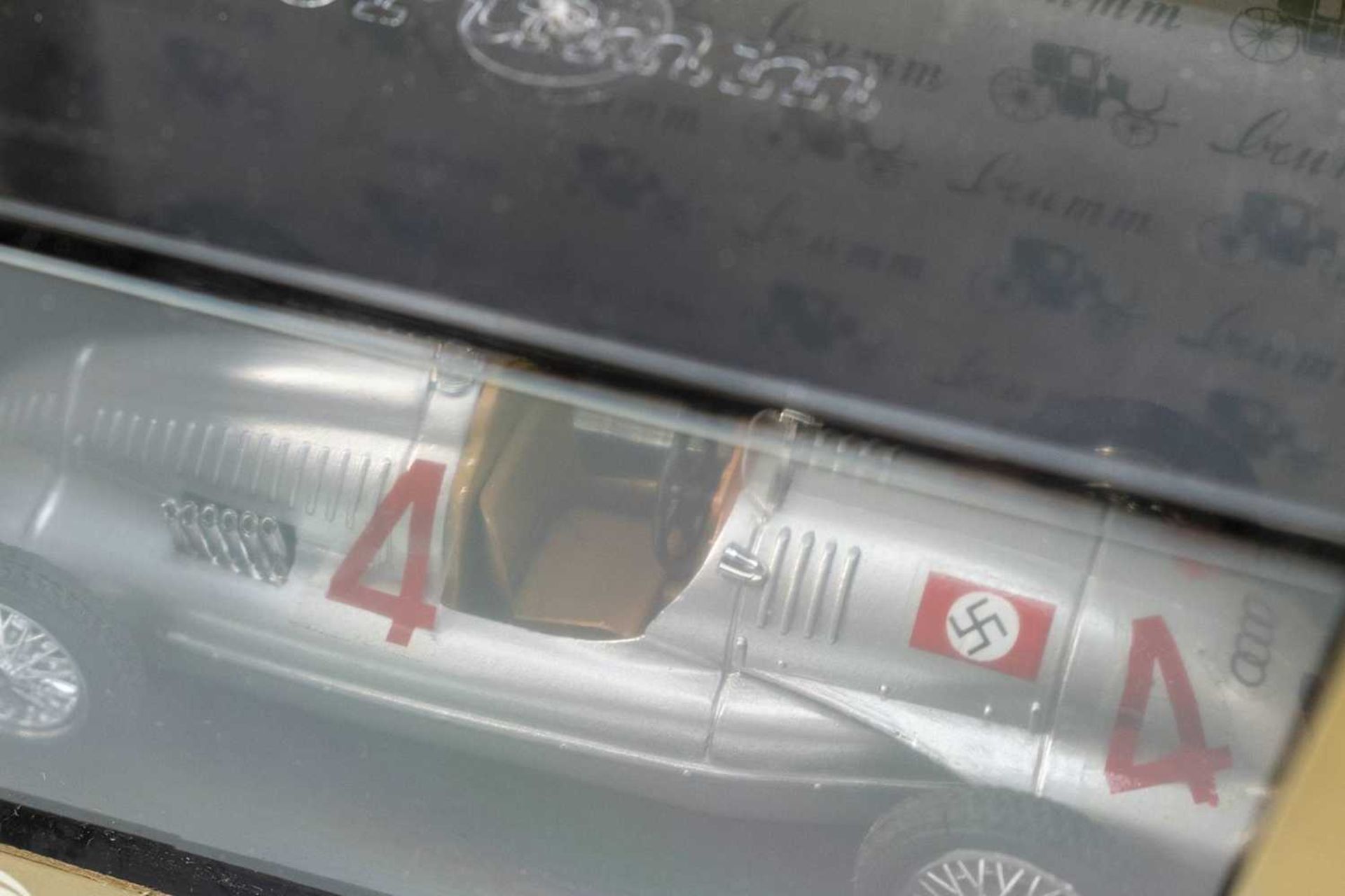 Car union tipo D HP 120 1938, silver with liftoff no. 4, in the very rare variety with swastika Deca - Image 3 of 3