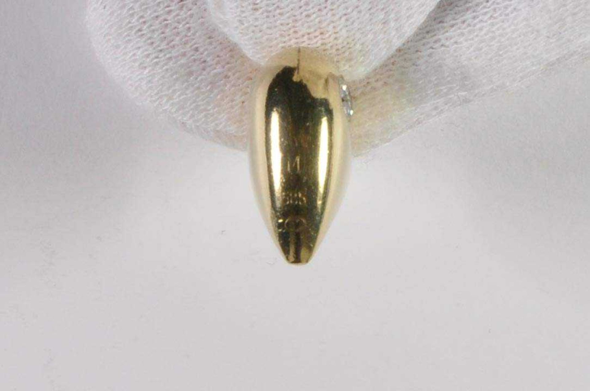 Brillant pendant in the shape of a heart, 585 yellow gold, 5, 25 g, 14, 5 x 21, 1 x 7, 3 mm (with ey - Image 7 of 7