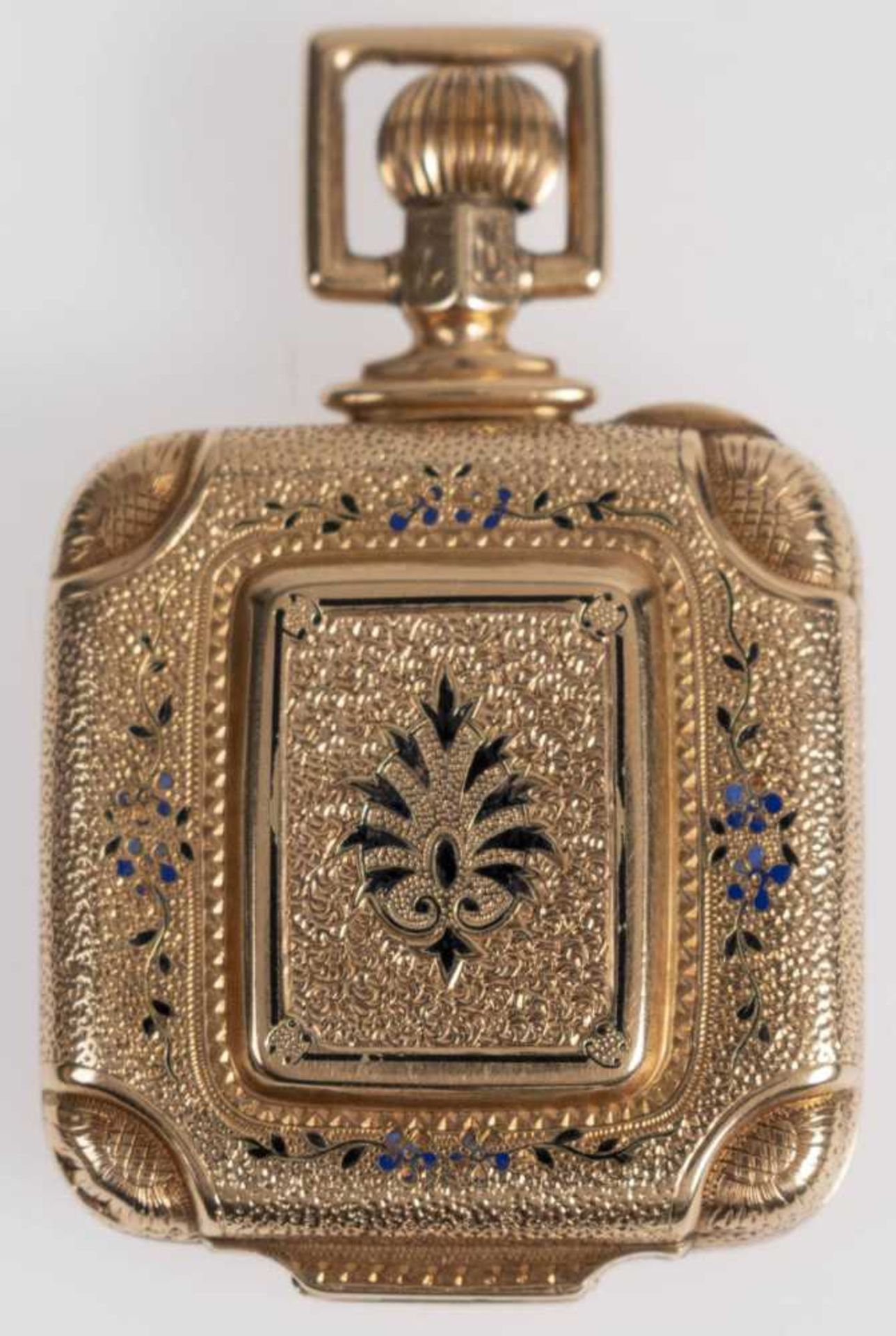 Adrian Molé Rementoir Savonette Taschenuhr. Ca. 32,8mm, 585er Gold, Handaufzug, Ref.-Nr.: 104896. Em - Bild 3 aus 4