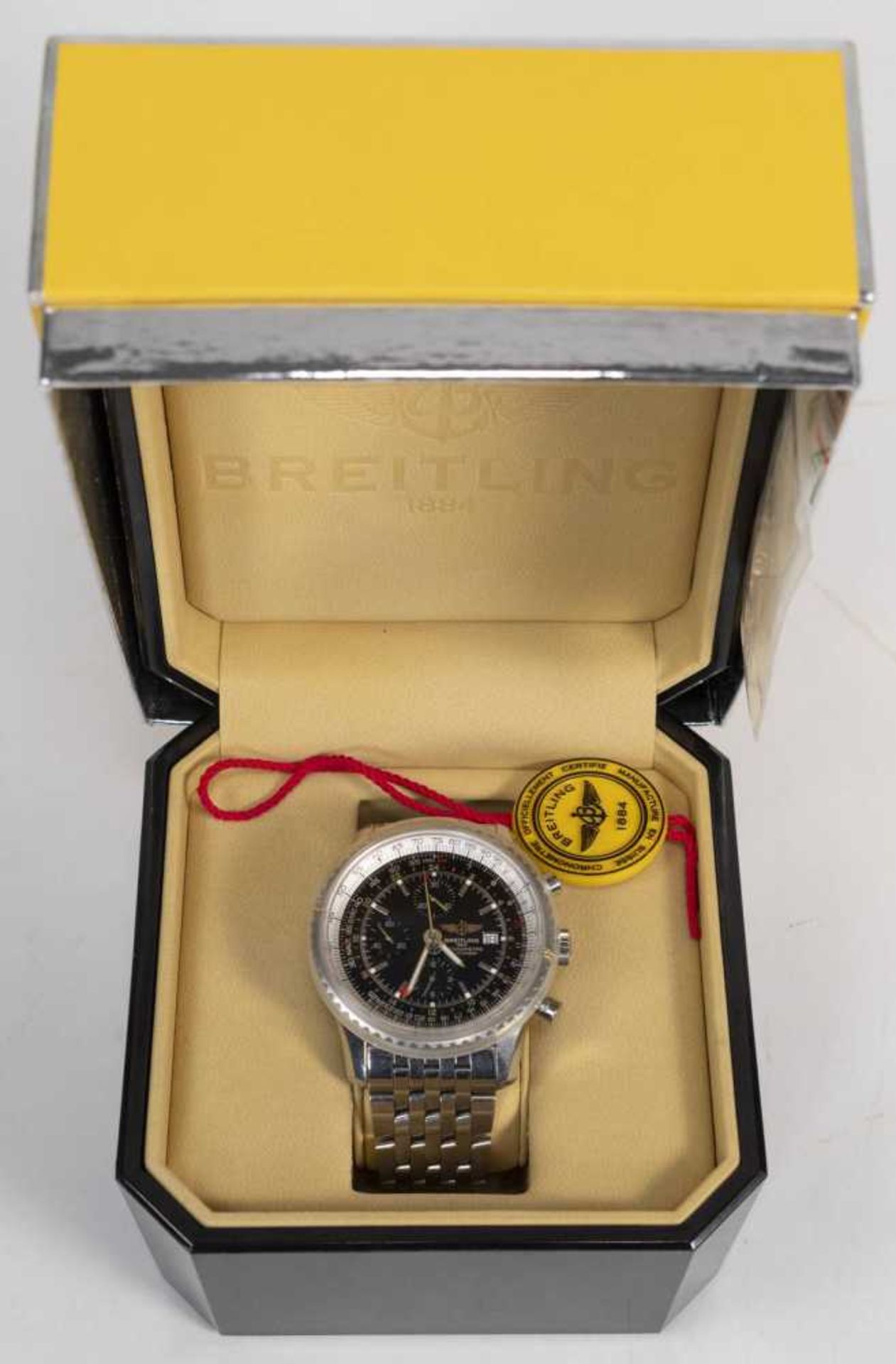 Breitling Navitimer World gentlemen chronograph. Ca. 46 mm, high-grade steel, automatic. Black dial - Image 4 of 6