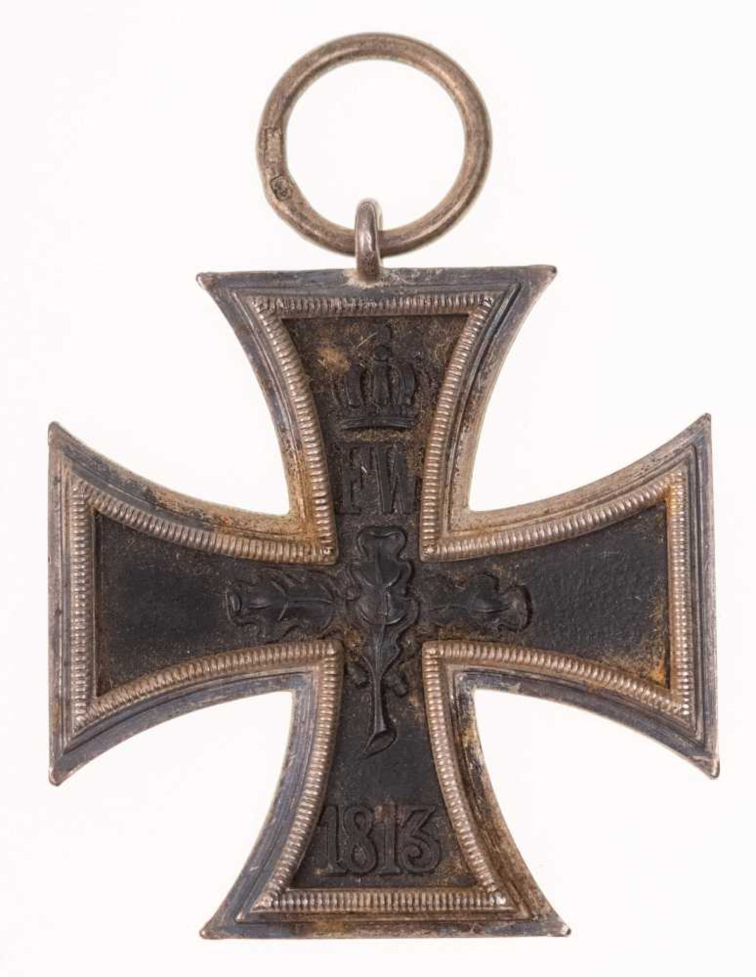 Preußen, Eisernes Kreuz 1914, 2. Klasse, Punze \800\ und \CD\ im Bandring, OEK 1909, Zustand 3..