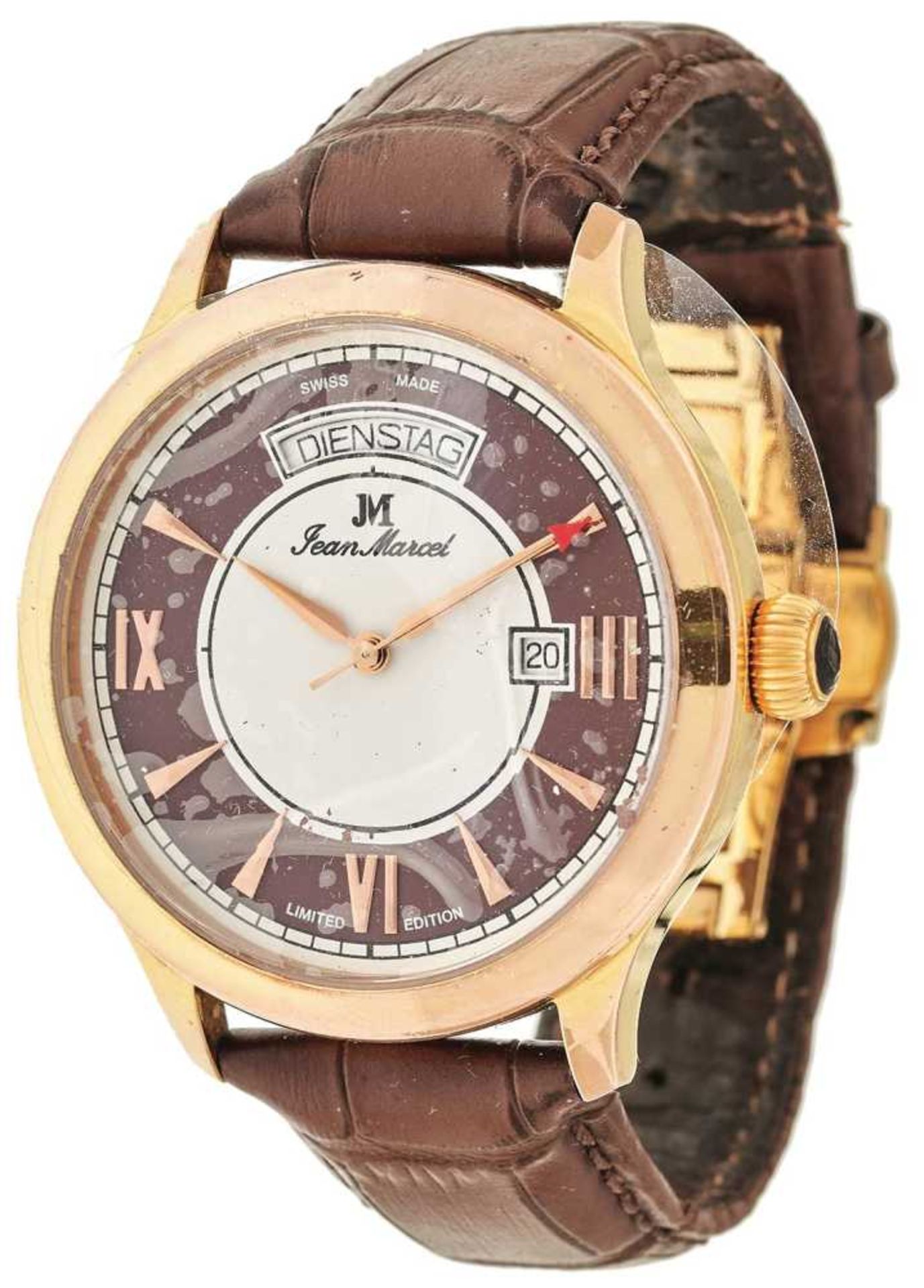 Jean Marcel Semper gentlemen wrist watch. Ca. 43 mm, high-grade steel, automatic, sapphire glass. Br