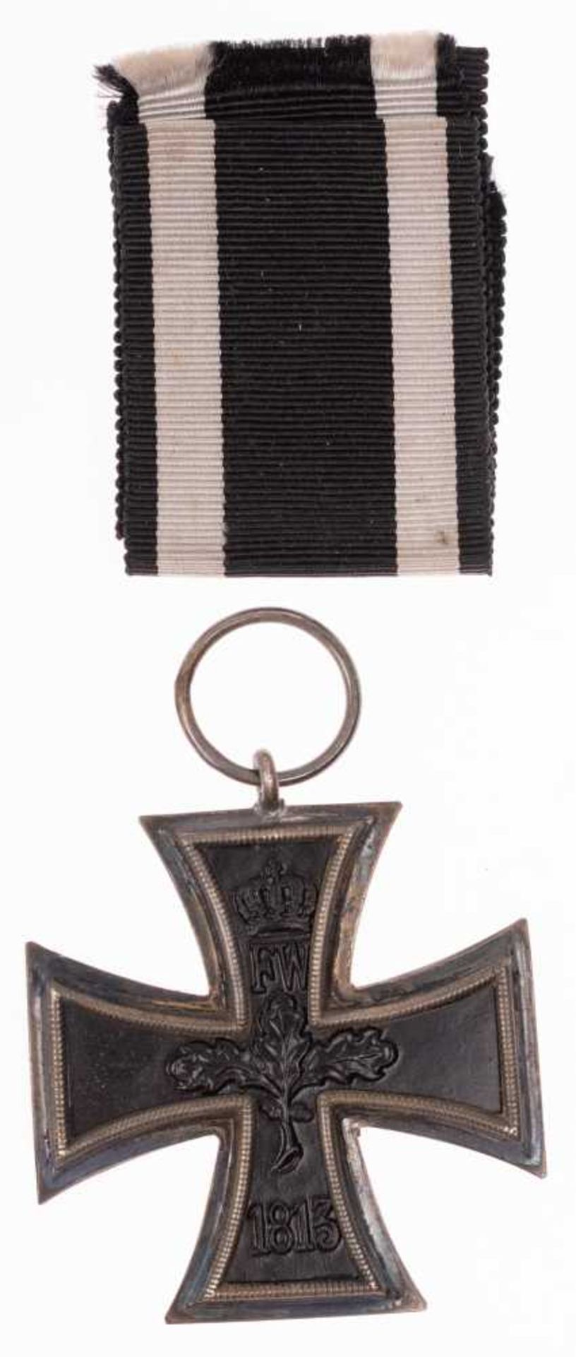 Preußen, Eisernes Kreuz 1914 2. Klasse, Herstellerpunze \KO\ im Bandring, mit Band, OEK 1909, Zustan
