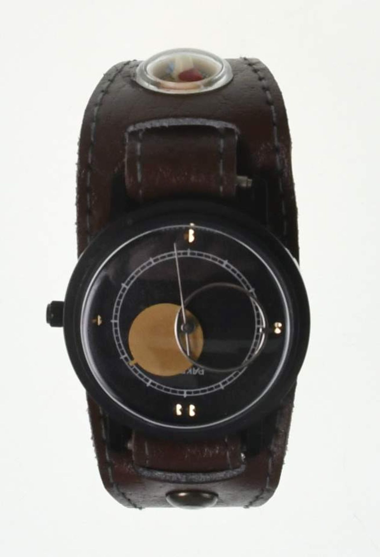 Raketa Copernicus gentlemen wrist watch. Ca. 35 mm, high-grade steel, automatic. Black dial with gol - Image 3 of 6