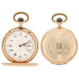 Pocket-watch \\laboratory\\. Ca. 55 mm, about 1910, Switzerland. 585er Gold multiple hallmarked, ste