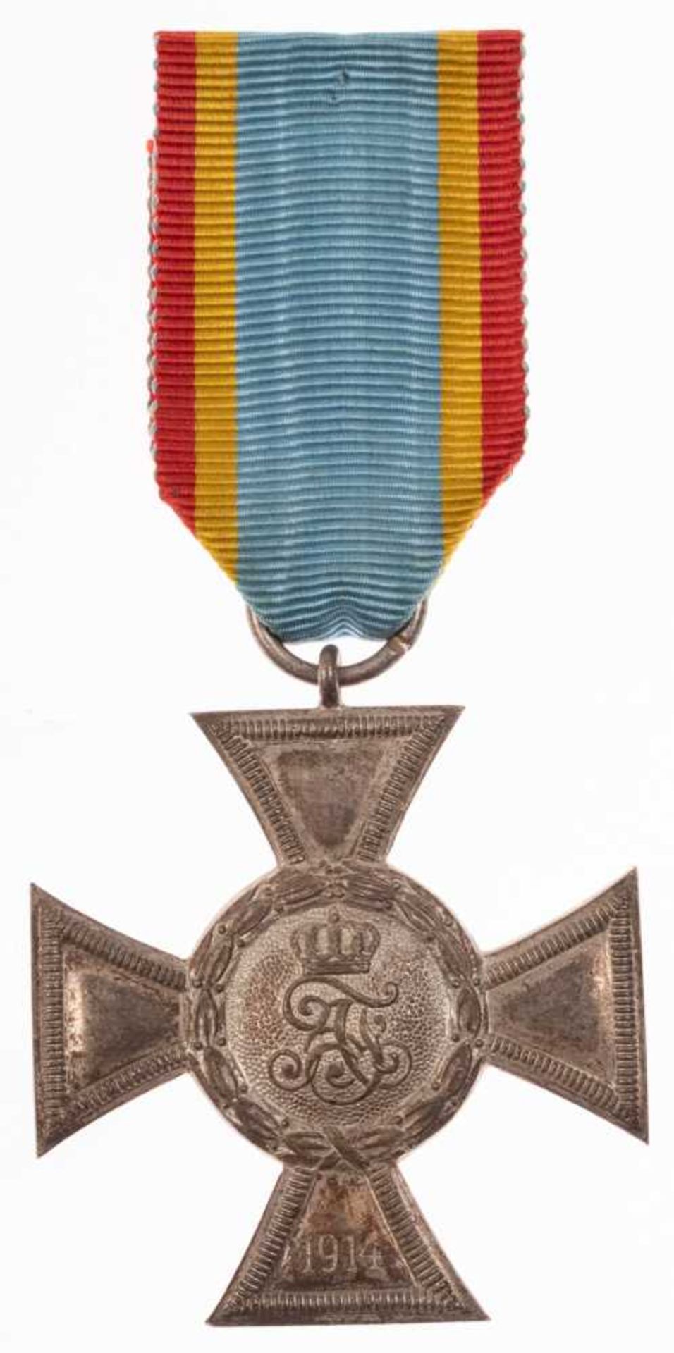 Mecklenburg Strelitz, cross for award in the wares 2. Class, \\brave and faithful\\, at the volume f