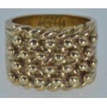 Gents 9ct gold ring, size W, 27.48 grams
