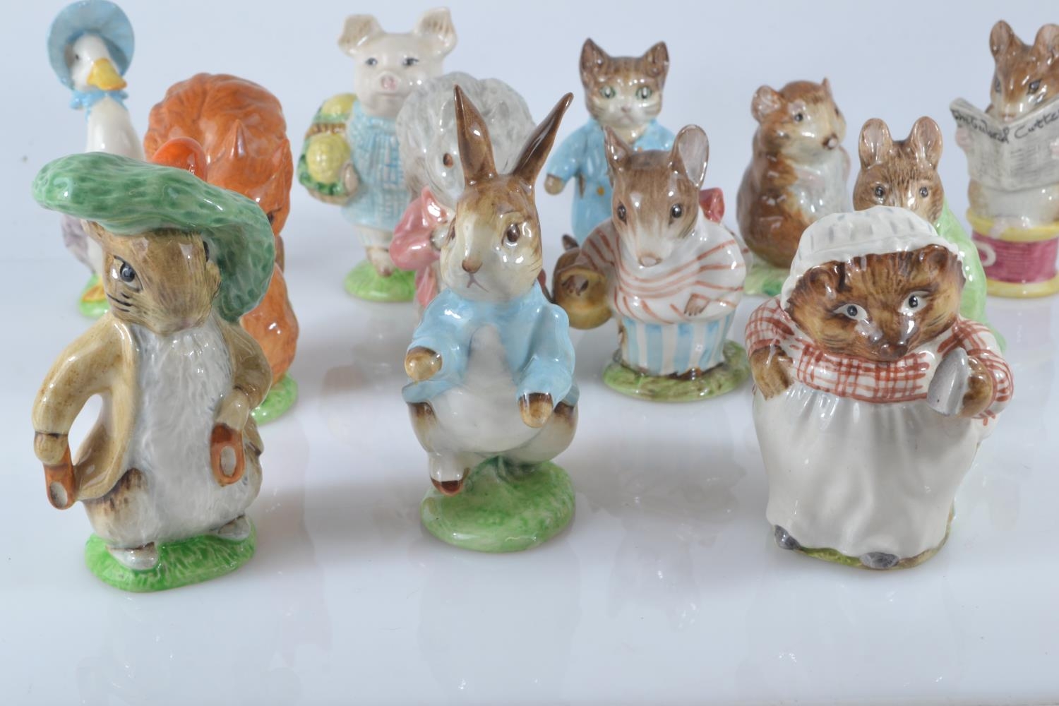 Twelve Beswick Beatrix Potter characters including Tom Kitten, Mrs. Tiggywinkle and Benjamin Bunny, - Image 2 of 8