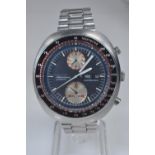 Seiko UFO chronograph Automatic 21 jewels wristwatch, movement No 61388, 6138 - 0011, face 44mm, wit