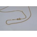 14ct gold scroll link neck chain, circumference 545mm, 2.6 grams