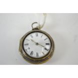 Updated Condition report- C18 gilt open face pocket watch with tortoise shell encasement,