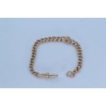 9ct gold curb linked bracelet, links stamped 375, circumference 200mm, gross weight 20.89 grams