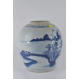 Chinese blue & white jar, height 23cm