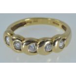 9ct gold & CZ ring, size K, gross weight 2.37 grams