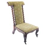 Upholstered prayer chair