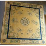 Large Chinese central medallion square rug 276 x 276cm (9ft x 9ft)