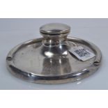 Silver capstan inkwell, Deakin & Francis Ltd, Birmingham 1930, with inscription 'NANCY 1931', with c